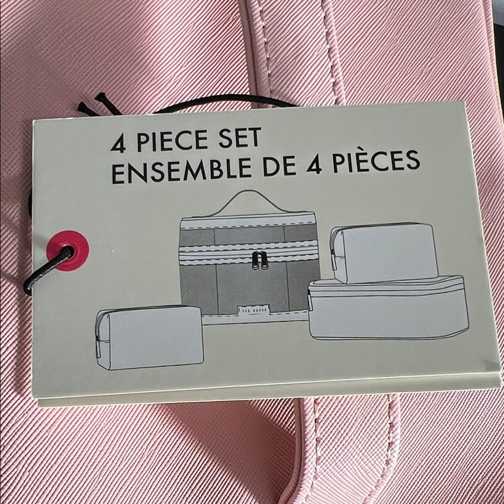 Ted Baker | “Cloud Pink” 4pc Train Case Set - Picture 3 of 7